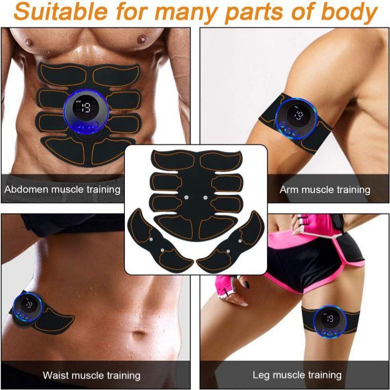 USB Charging 8 Abdominal Muscle Massager for Waist and Abdominal Muscle Training Slimming Massage and Fitness Patches