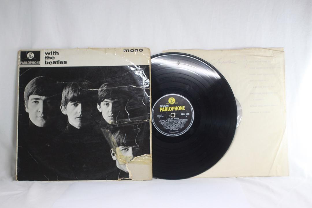 

[USED] With The Beatles UK LP mono, cover is torn and missing