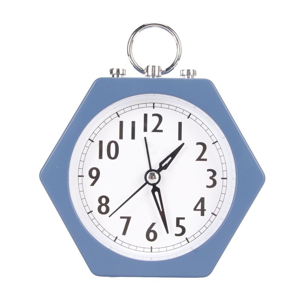 Battery Powered Silent Alarm Clock Soft Wake Up Digital Alarm Clock Home Decoration синий