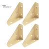 4Pcs 90 Degree Gusseted Angle Connector Brackets Rustproof Corrosion Resistant Gusset Corner Brace Fasteners