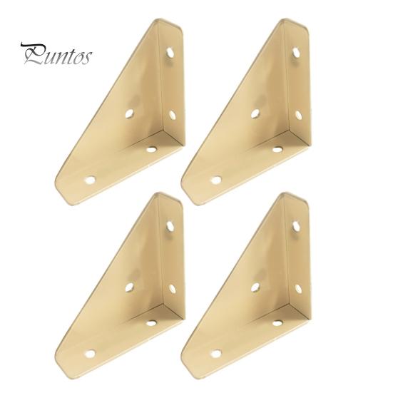 4Pcs 90 Degree Gusseted Angle Connector Brackets Rustproof Corrosion Resistant Gusset Corner Brace Fasteners