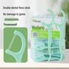 Mint Flavored Double-Line Dental Floss Box - Portable & Multi-Functional, 50 Pieces for Oral Cleaning