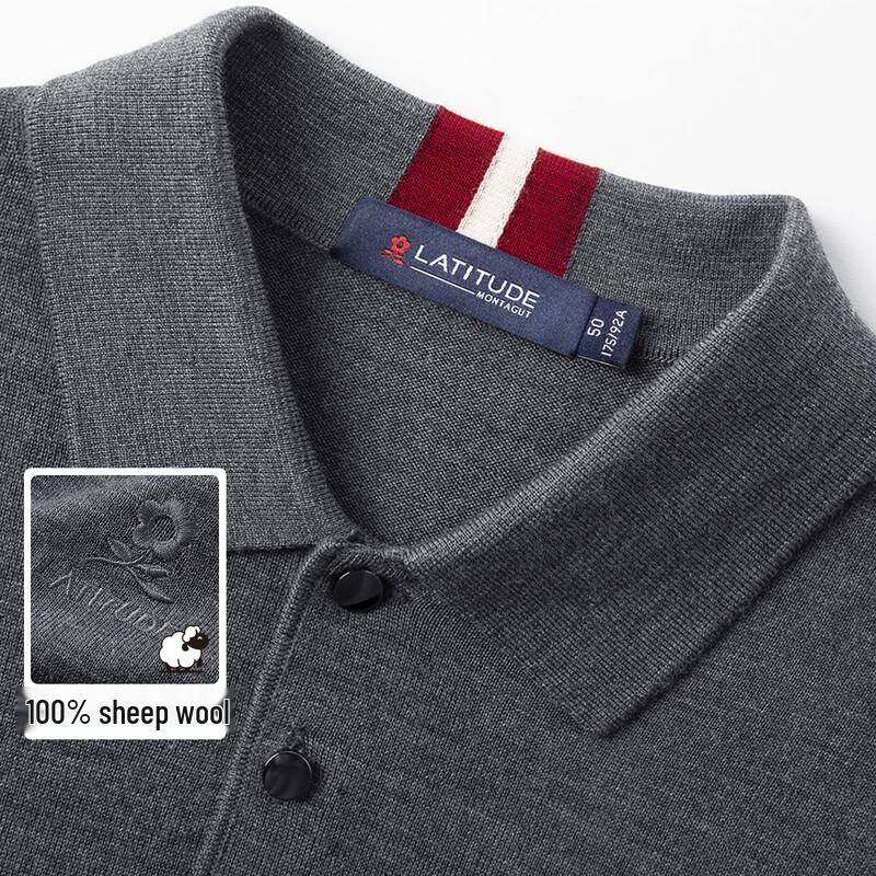 

Мужской свитер MONTAGUT из 100% чистой шерсти с отложным воротником M