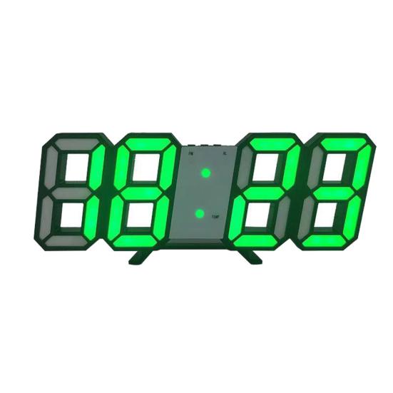 3D LED USB Snooze Digital Temperature Wall Clock Alarm Home Living Room Decor