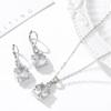 Zircon Crystal Earring Necklace Set Of Modern Style Brewer Round