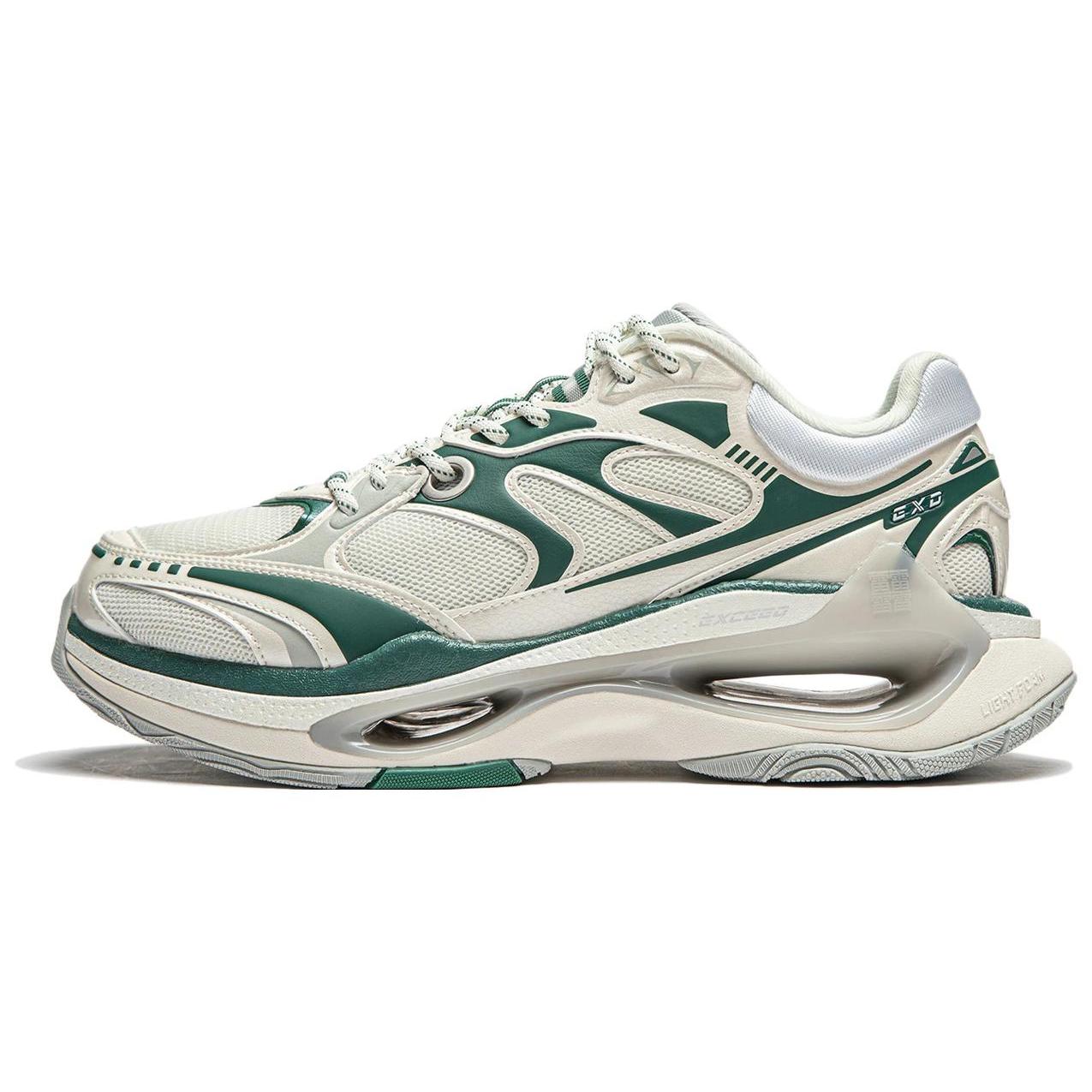 

Li Ning Exceed Infinity Slip Resistant Abrasion Resistant Low top Casual Shoes Women s Beige Green AZGT004-5 35