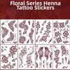 Red Mehndi Stickers Henna Tattoo Stickers Lace Fake Tattoo Red Henna Tattoo Decals  India Mehndi