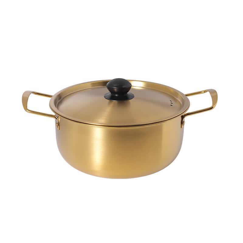 LISM Golden Ramen Noodle Pot with Lid