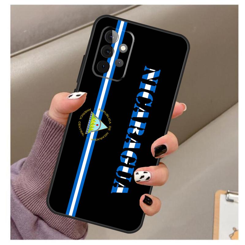 Nicaragua Flag Case For Samsung Galaxy A13 A33 A53 A73 A14 A24 A34 A54 A72 A52 A32 A22 A12 A51 A71 A15 A25
