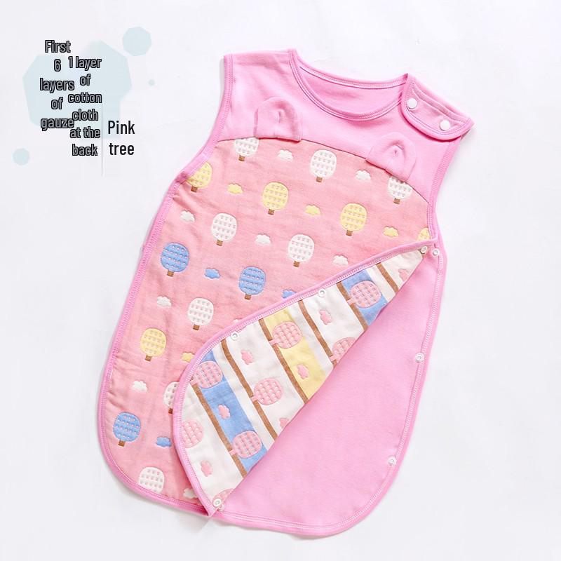 Pure Cotton Baby Sleeping Bag - All-Season Quilted Anti-Kick Blanket for Newborns