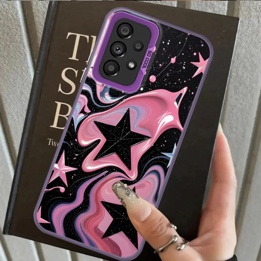 Star Pattern Art Phone Cover Case for Samsung Galaxy A15 A16 A21s A23 A24 A25 A13 A14 A31 A35 A26 A12 A34 A17 A20s