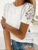 2026 Summer Loose Fit Round Neck T Shirt European American Style Splicing Design