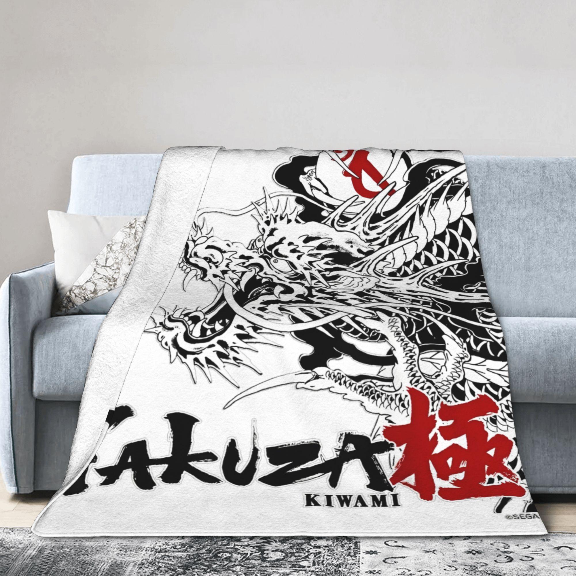 Dunika Chen Unisex Coral Like A Dragon & Yakuza Kiwami Blanket Fleece Plush Japan Game Super Soft Throw Blankets Bedroom Sofa Quilt Multifunction