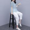Summer 2025 Fashionable Cotton-Linen Set for Women – Petite, Youthful Style