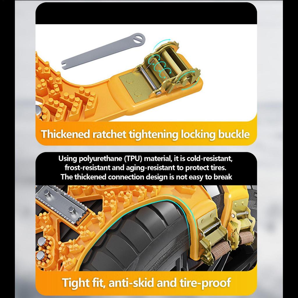 Car Snow Chains Anti Snow Auto Tire Chains Heavy Duty Traction Tire Chains Traction Mud Chains For Emergency Snow ICE Mud