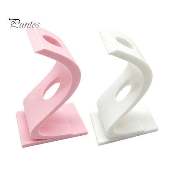 Handmade Carved Decor 3D Printed Curved Flower Arrangement Stand, Minimalist Holder Ornament, Bedroom Desk Accessory Creative Artistic Table
