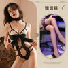 Night Listening Incense Lingerie Sexy Hollow Pajamas Bow One-piece Uniform Seduction Lace Pure Desire Flirting 0