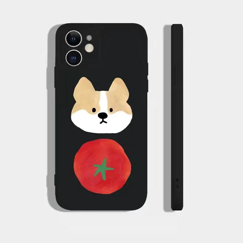 Cartoon Rabbit Bear Couple Phone Case For IPhone 13 12 11 14 15 Pro XS MAX 7 8 Plus Mini X XR SE20 Strawberries Animals Covers
