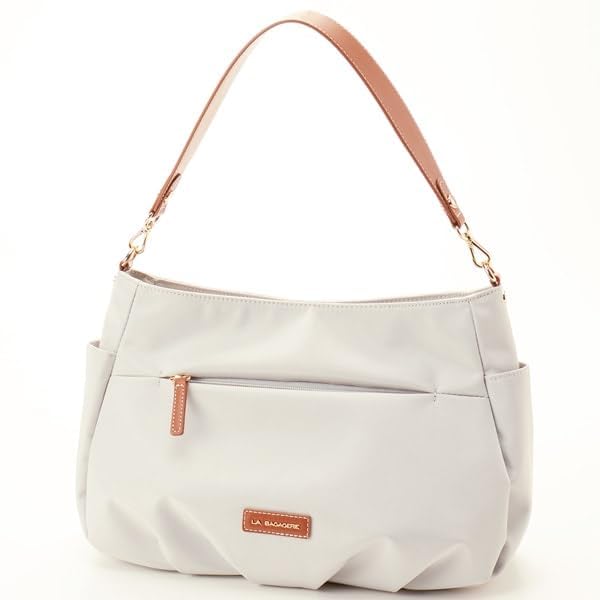 Labagagery Polyester Canvas Tucked Shoulder Bag B008702 Brown (20)