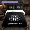 Villarreal FC Themed Bedding 3Pcs Duvet Cover Set Decorative Bed Linen For Teen Room Home Decoration
