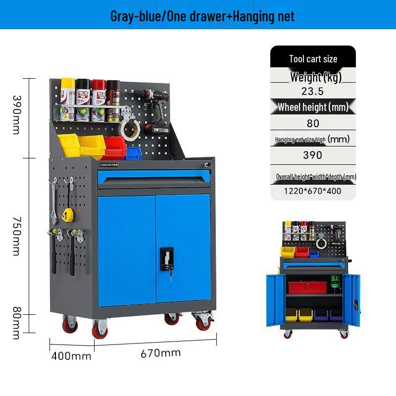 Mobile Tool Cart and Workbench for Auto Repair and Maintenance