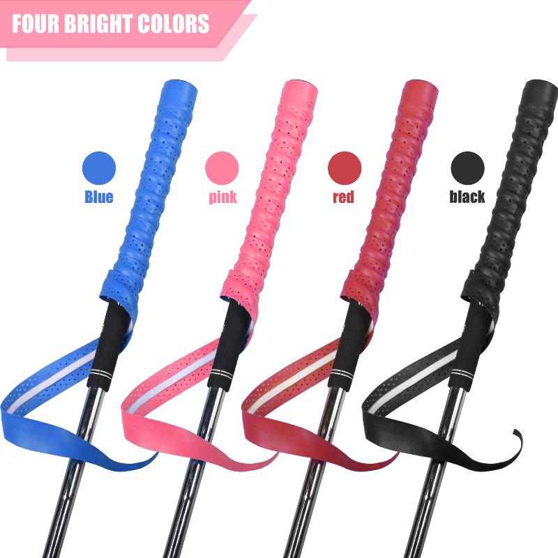 Golf Club Grip Tape Non-Slip Sweatproof PU Leather Golf Grips Wrapping Tape Easy Quick Replacement Swing Stability