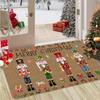 A Christmas Doormat Themed Decorative Gift with A Christmas Puppet Pattern Suitable for Use As A  At Living Room Bedroom Mats