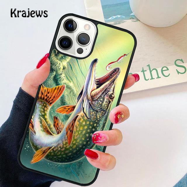 Bass FISHING FISH Soft Phone Case Cover For iPhone 17 Air 16 15 14 Plus 12 13 Pro Max Coque Shell Fundas
