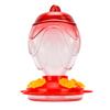 Outdoor Hanging Glass Bird Feeder Clear Glass Bottle Wild Bird Nectar Feeder with 6 Feeding Ports for Courtyard Garden
