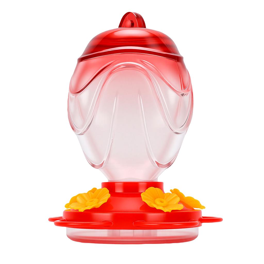 Outdoor Hanging Glass Bird Feeder Clear Glass Bottle Wild Bird Nectar Feeder with 6 Feeding Ports for Courtyard Garden