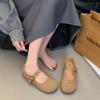 Retro Mary Jane shoes women's shoes spring and autumn 2025 new soft-soled soft-faced round head Japanese shallow mouth flat-soled single shoes