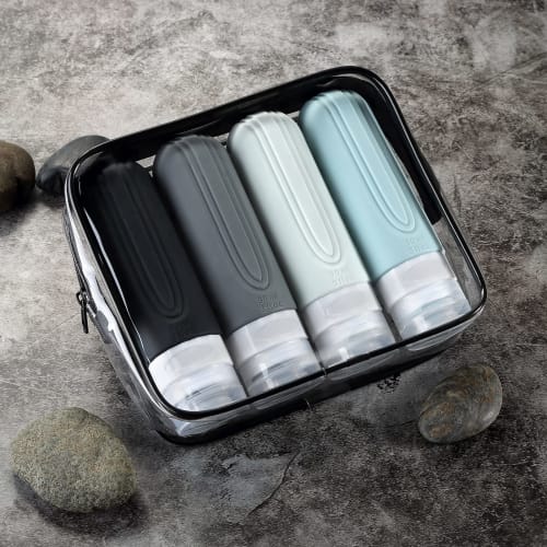 [Flight Attendant Recommended] 2024 New Travel Bottle Set with Unique Triple Lid, Easy To Identify, Portable for Travel and Business Trips, Shampoo Bo