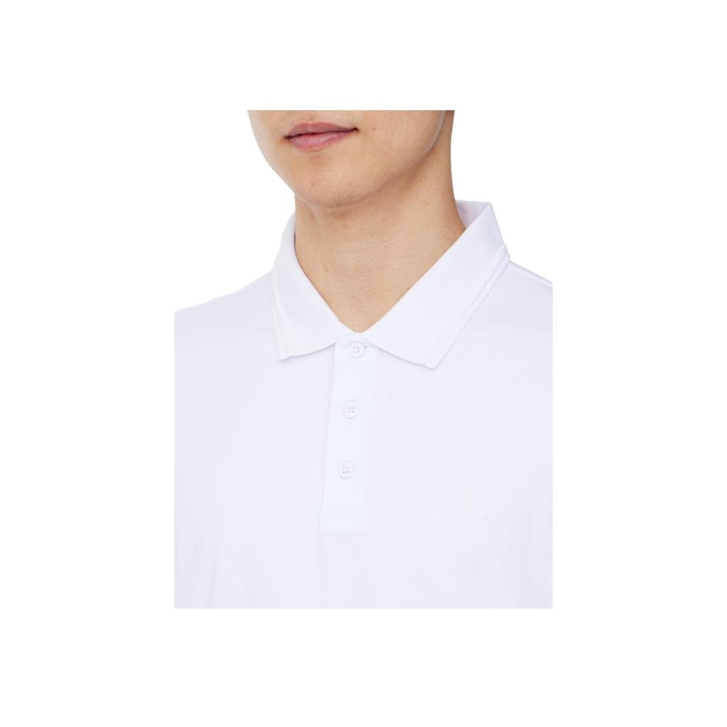 Calvin Klein Casual Comfortable Solid Color Simple Short Sleeve T-Shirt Men Tops Bright-White 4RAB202-YAA