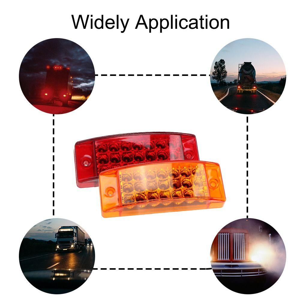 Square 21LED Truck Clearance Light Anti Collision LED Marker Side Light Signal Tail Light Boat