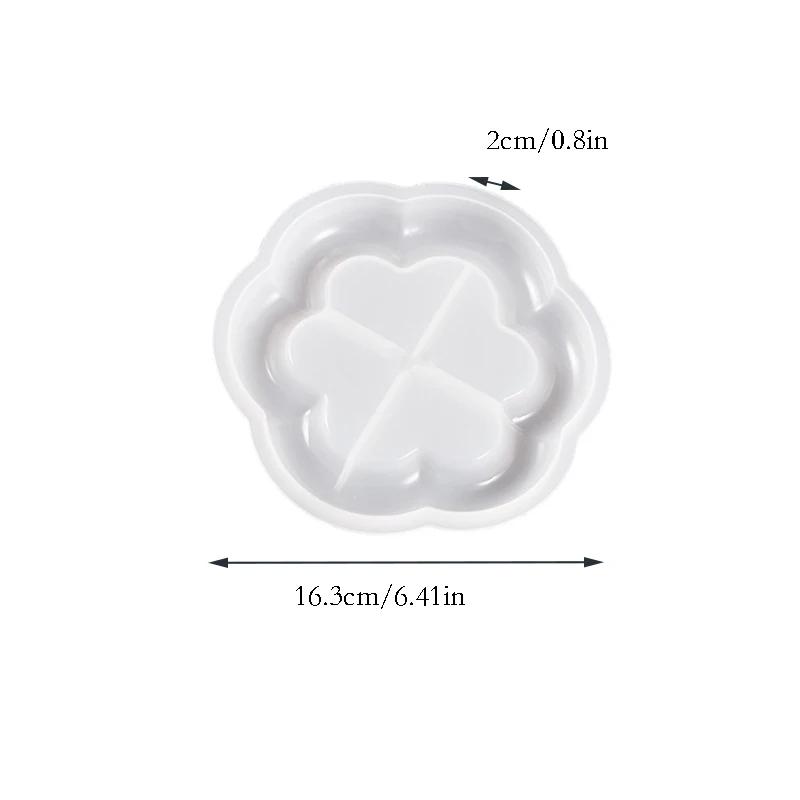

DIY Jewelry Display Plate Silicone Mold Top Quality Storage Tray Resin Plaster Cement Mould round Flower Cloud Heart Shape Dish
