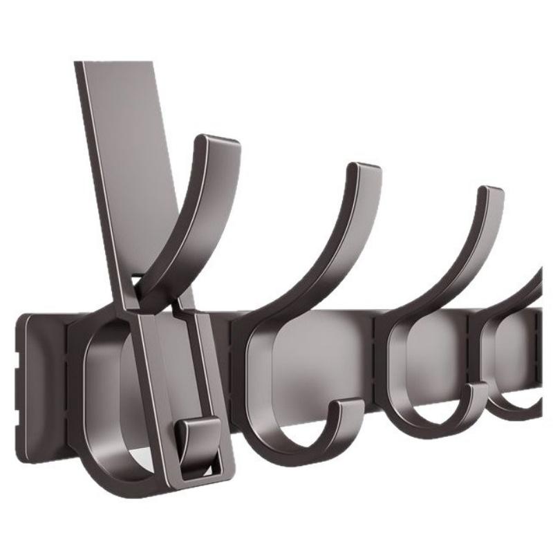 Over The Door Hook, No Drill Door Hanger Rack for Coats Bags Space Saving 18/28cm Arm Length серый