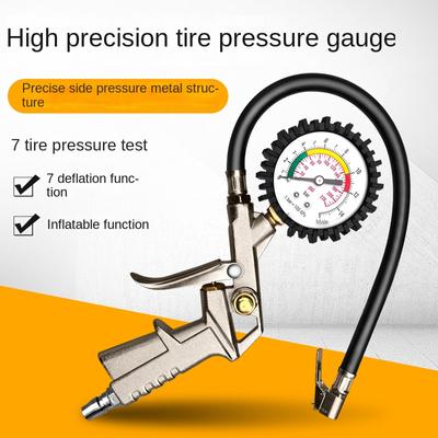 220PSI Car Motorcycle Multifunctional Tire Air Pressure Monitoring Gauge Tester Air Compressor Dial Meter Inflator Pump Tools