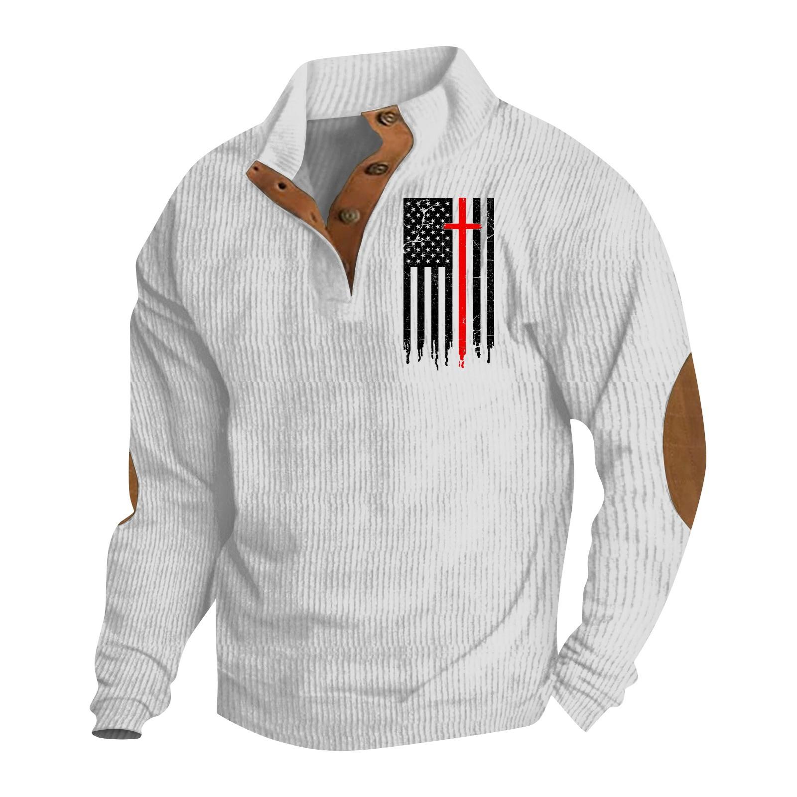 

Весенняя и мужская толстовка с воротником-стойкой — это повседневные свитера для активного отдыха, топы XL белый