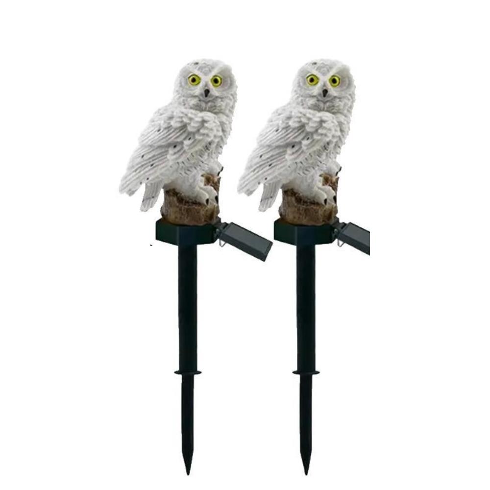 4pcs Solar Garden Light Outdoor Owl Solar Garden Stake Light Waterproof Warm White Led Light For Garden Patio Lawn Walkway Decor