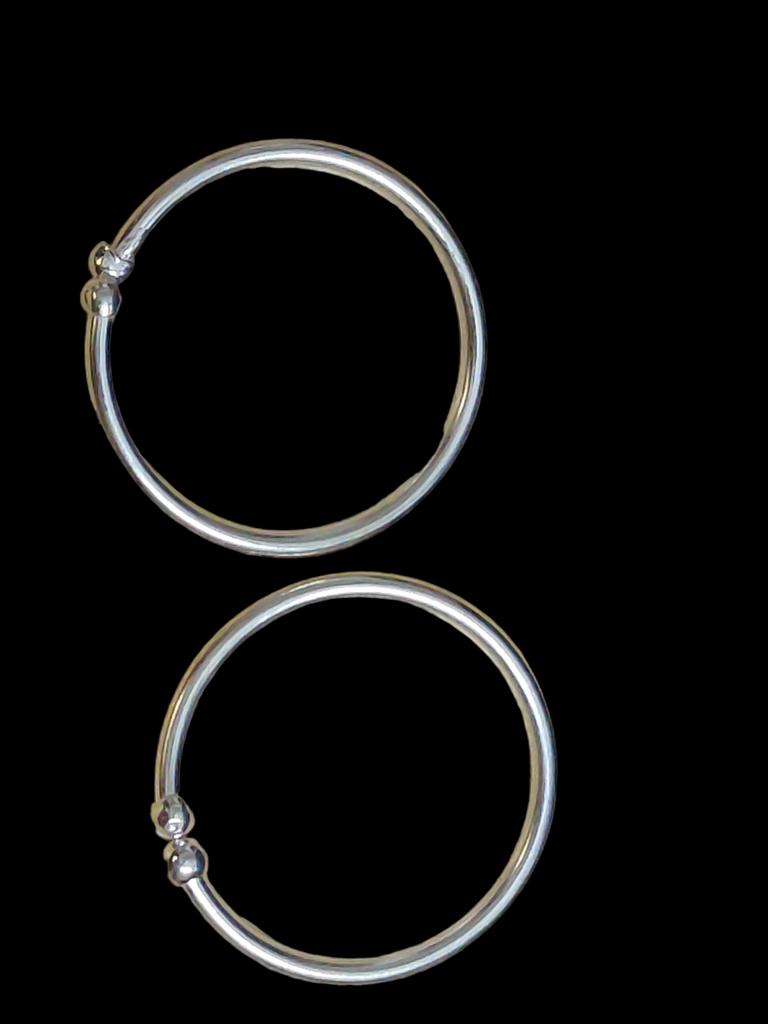 @ Simple Smooth Silver Adjustable Bracelet Kada For Baby Kids MJ-450-60%OFF