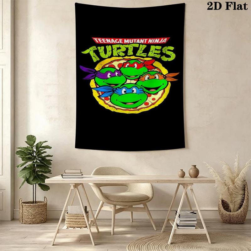 Teenage Mutant Ninja Turtles Artwork Tapestry Wallmounted Background Cloth Work Of Art Atmospheric Background Cloth Background Cloth