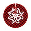 Saia de Árvore de Natal Xadrez Vermelho Festiva Com Design de Papai Noel e Alce Para Decoração Elegante de Feriado