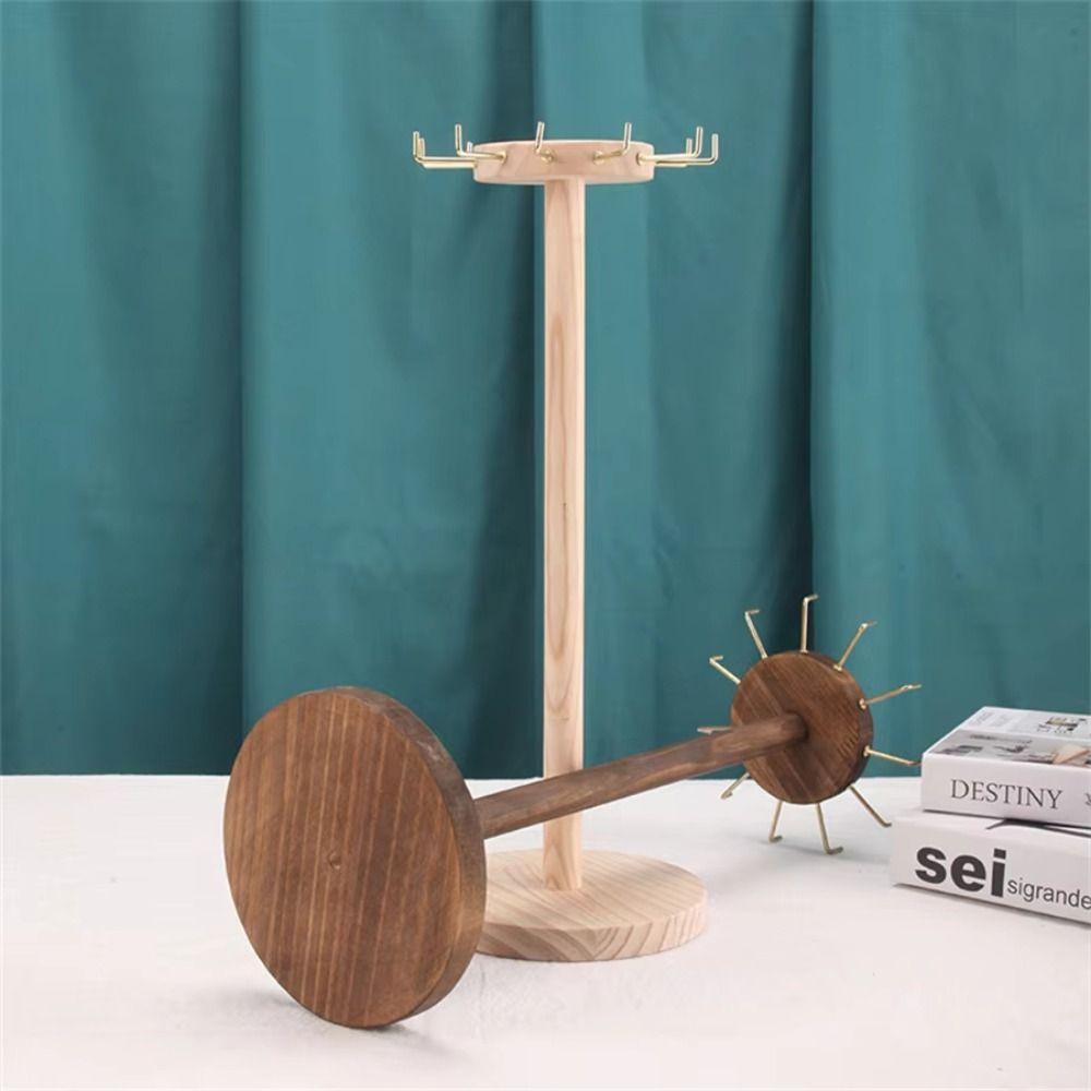 Solid Wood Jewelry Organizer Pendant Bracelets Jewelry Storage Rack Vertical