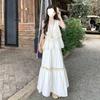 2025 Summer Retro Chinese-Style Hollow-Out Camisole and Ethnic Sleeveless High-Waist Two-Piece Dress Set
