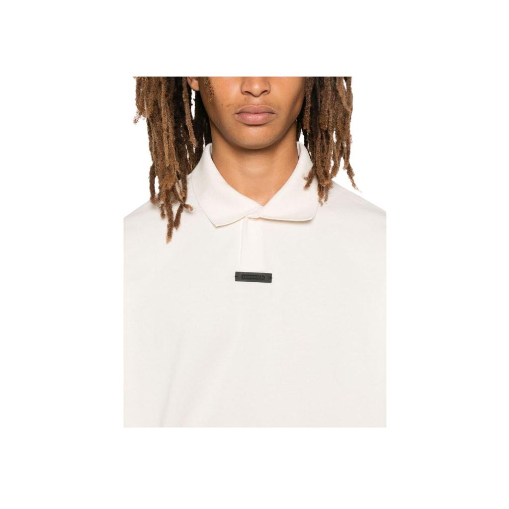 Fear of God Polo Piqué Manga Comprida Essentials Shell Masculino Tops Creme 125BT244322F