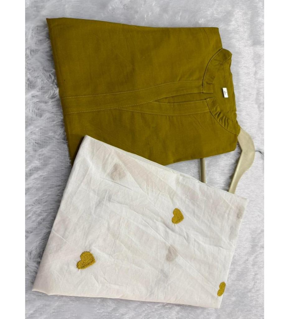 Set Coordinato Kurta Pant in Puro Cotone da Festa da Donna Top Tunica Kurti Designer Indiano