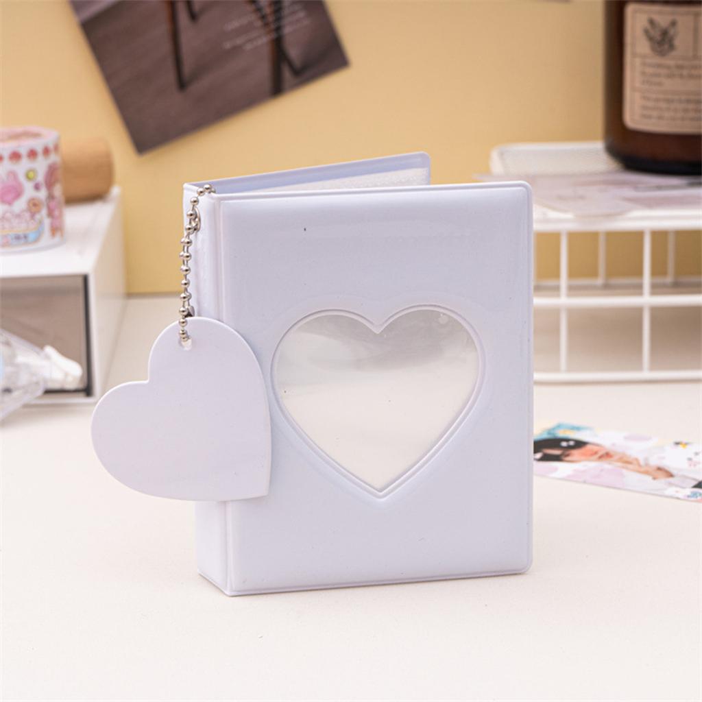 Portafoto, 3 Pollici, Album, Portacarte traforato, 32 Tasche, Specchio con anello per appenderlo