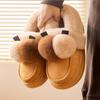 Cotton Slippers Bag Heel Outer Wear Fleece Thickened Indoor Home Non-slip Thick Sole Warm Plush Cotton Shoes