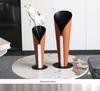 Contemporary Abstract Leather Torch Flower Vase Ornament for Home Decor