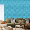 Wallpaper Beautiful turquoise floral ornaments for living room and bedroom 50x1000